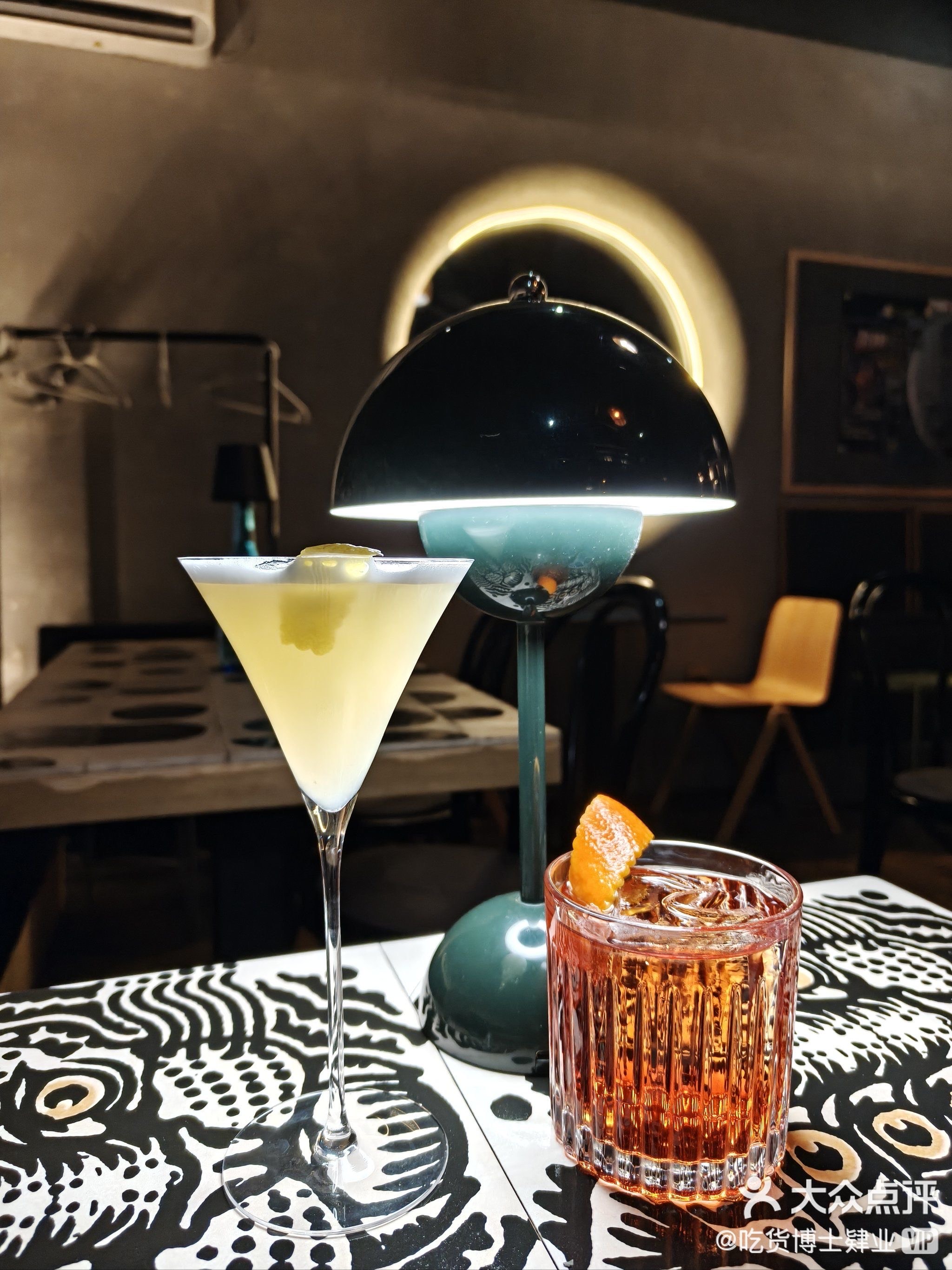 Classic cocktails bar atmosphere and vinyl setup at Blackmoon Listening Bar Beijing